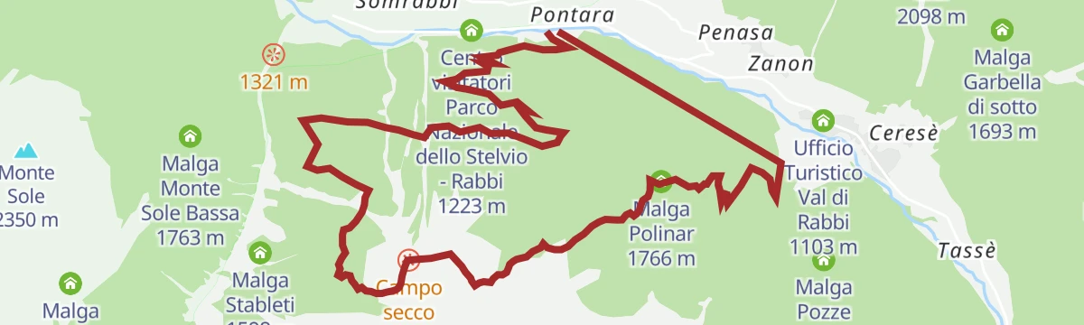 Route map: Malga Polinar